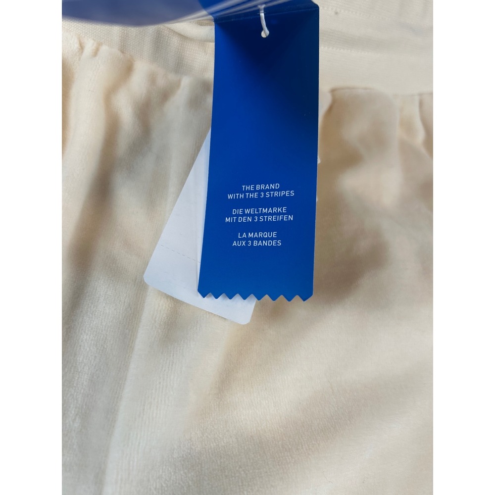Adidas Originals Women Slim Jogger Pants Wonder White Velour‎ Size XL New w/tags - Picture 6 of 7